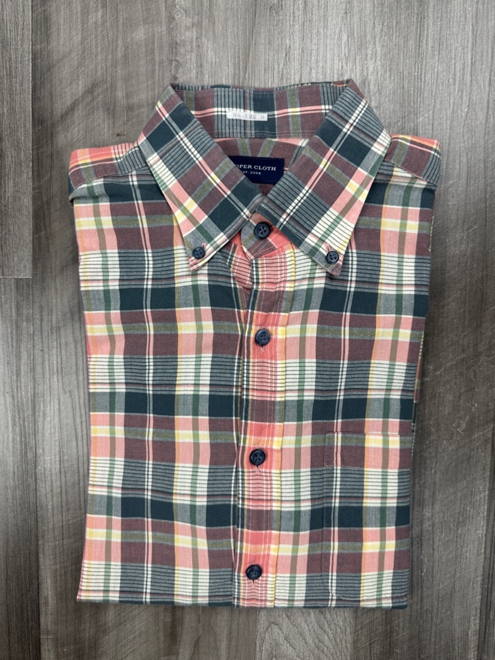 Proper Cloth Plaid Madras Style Cotton Long Sleeve Button Down - 16 / 33.5 (L)